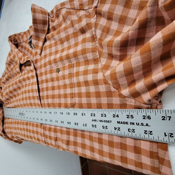 Patagonia Men's Checked Pattern Long Sleeve Casual Button Up Shirt Orange XL - Picture 6 of 7